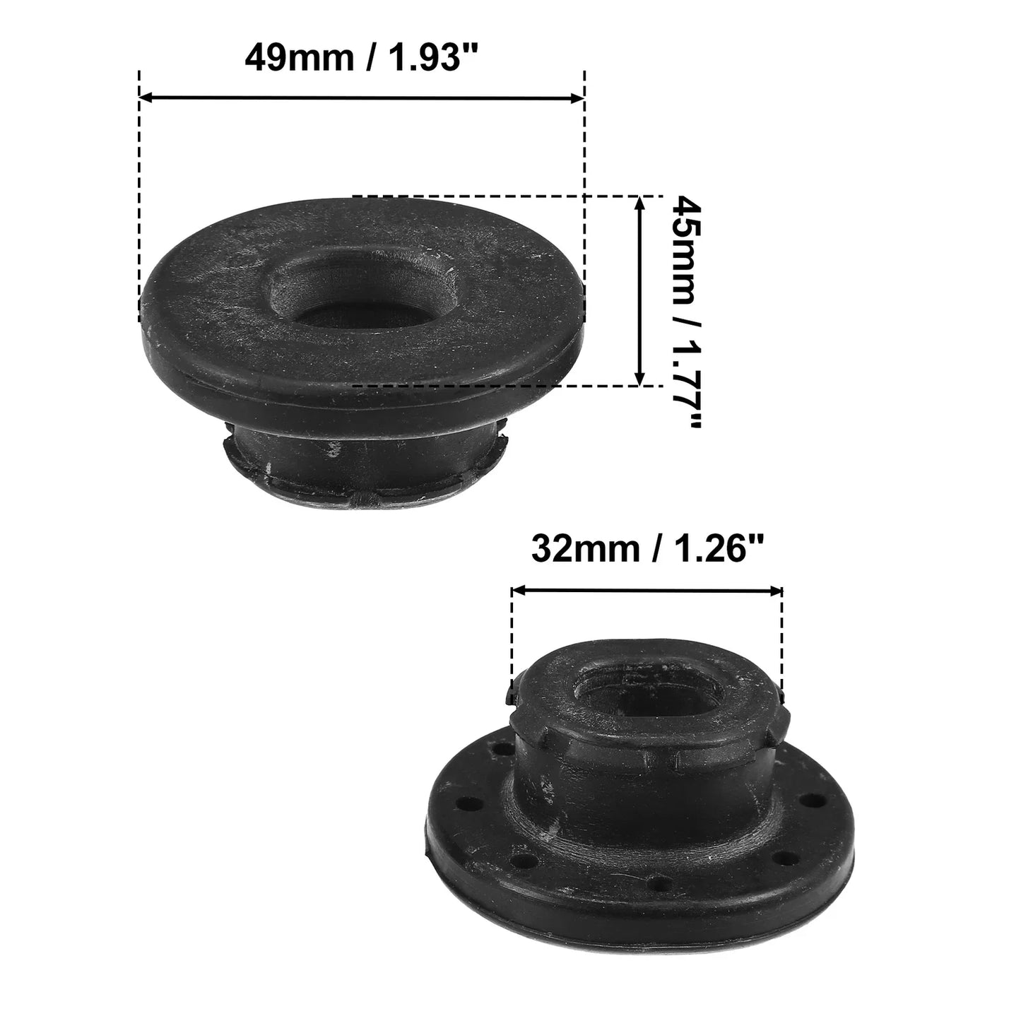 2 x Radiator Lower Insulator Mount Bushing for Hyundai Elantra (2001-2006)
