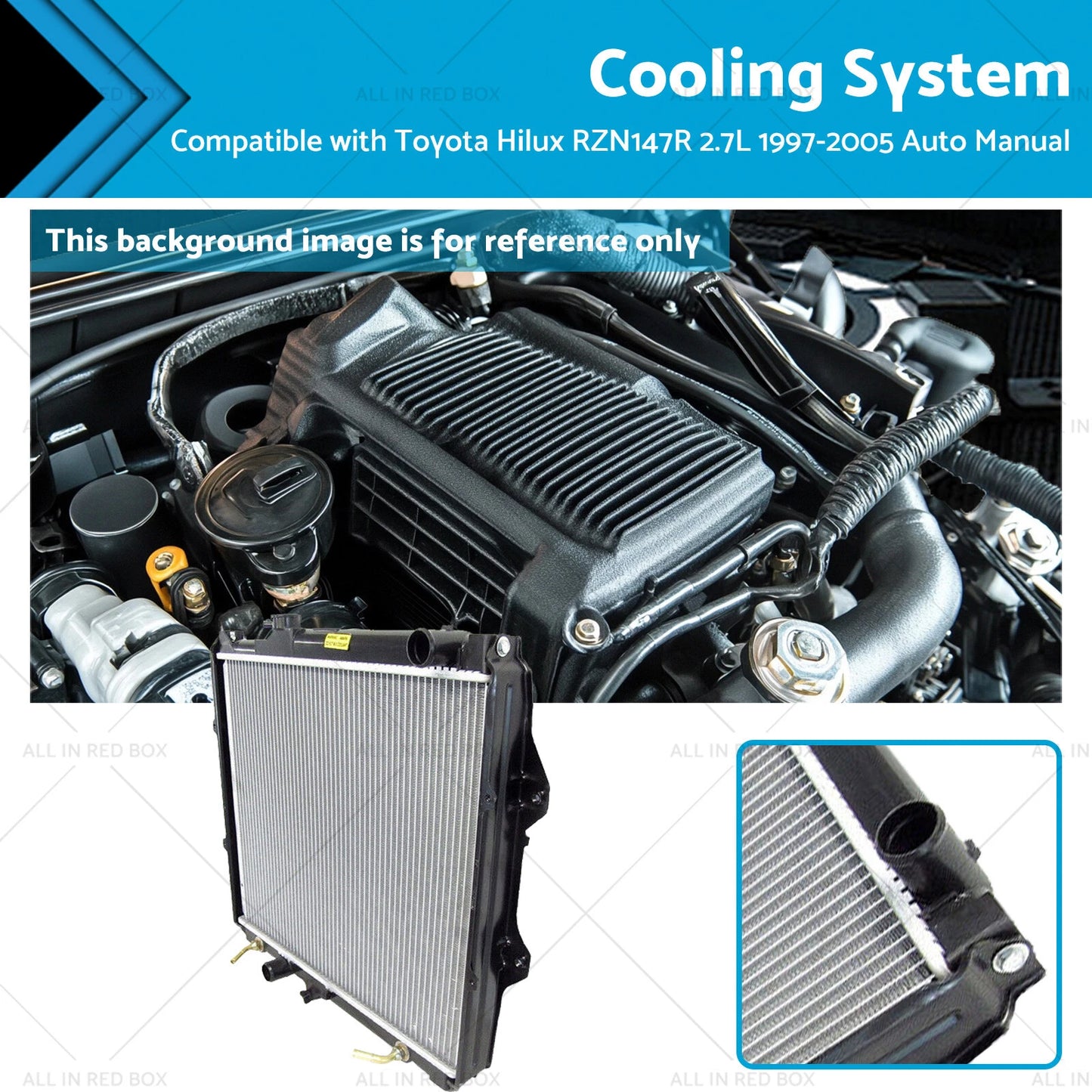 Cooling System for Toyota Hilux RZN154R 2.7L (1997-2005)