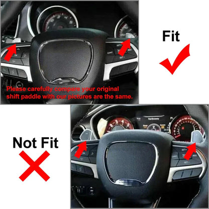 Steering Wheel Shift Paddle Extensions for Jeep, Dodge, Chrysler (2011-2023)