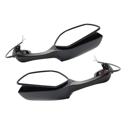 Motorcycle Rear View Mirrors w/ Turn Signals for Kawasaki Ninja ZX10R (2016-2023)
