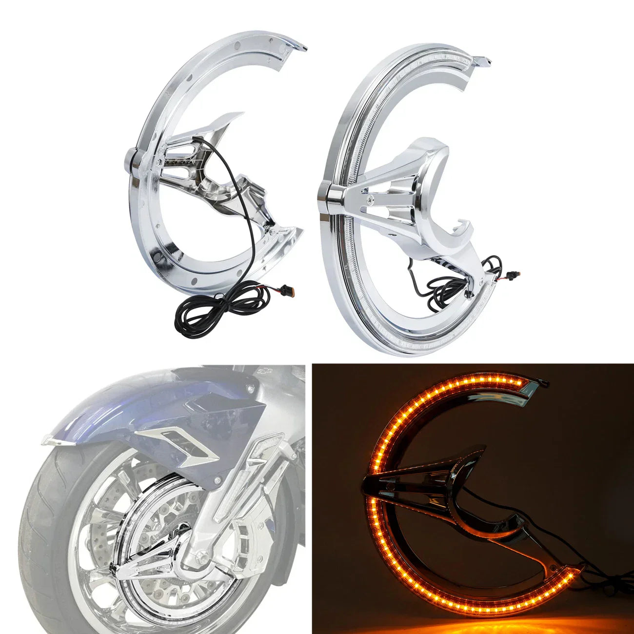 Brake Rotor Covers LED Lights for Honda Goldwing 1800 (2018-2025)