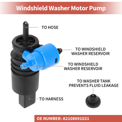 Windshield Washer Pump w/Grommet for Mercedes-Benz E-Class (2003-2009)