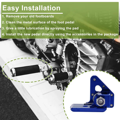 Motorcycle Foot Pegs for Honda CRF50 Footrests Blue (2004-2023)