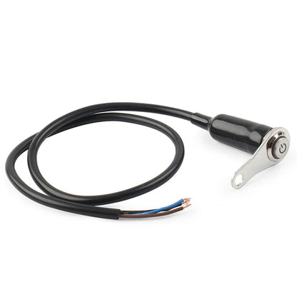 Green Push Button ON/OFF Switch for Motorcycle Handlebar Headlight Fog Light