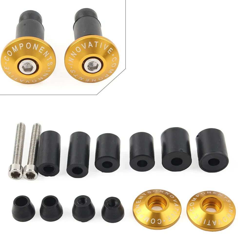 Gold 7/8'' Handlebar End Cap Plugs for Motorcycle Dirt Bike