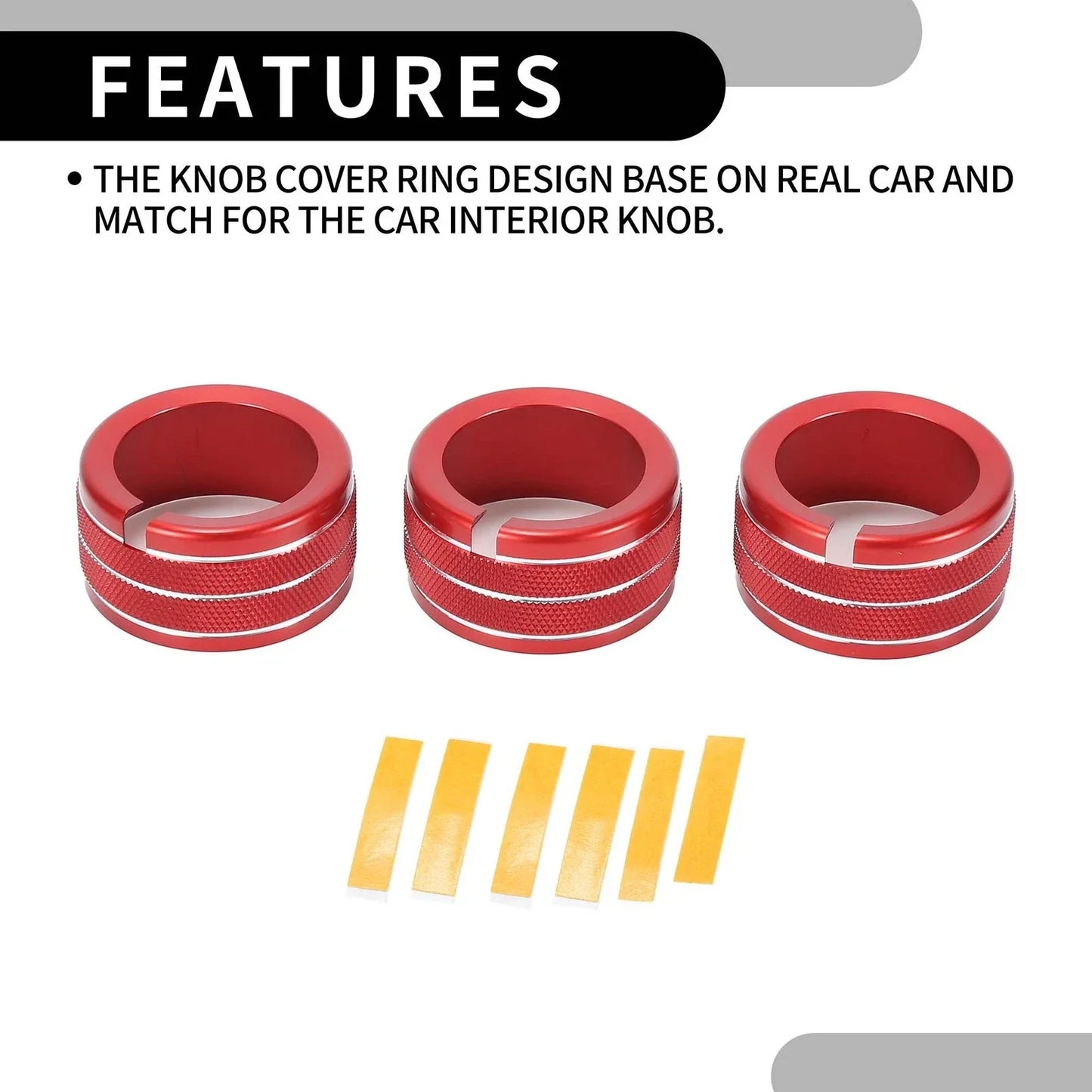 Rear AC Heat Temp Climate Switch Knob Cover for Dodge Durango (2011-2020)