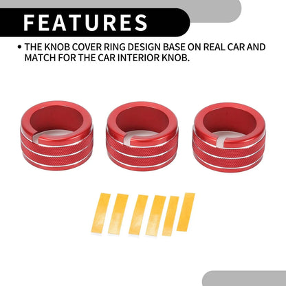 Rear AC Heat Temp Climate Switch Knob Cover for Dodge Durango (2011-2020)