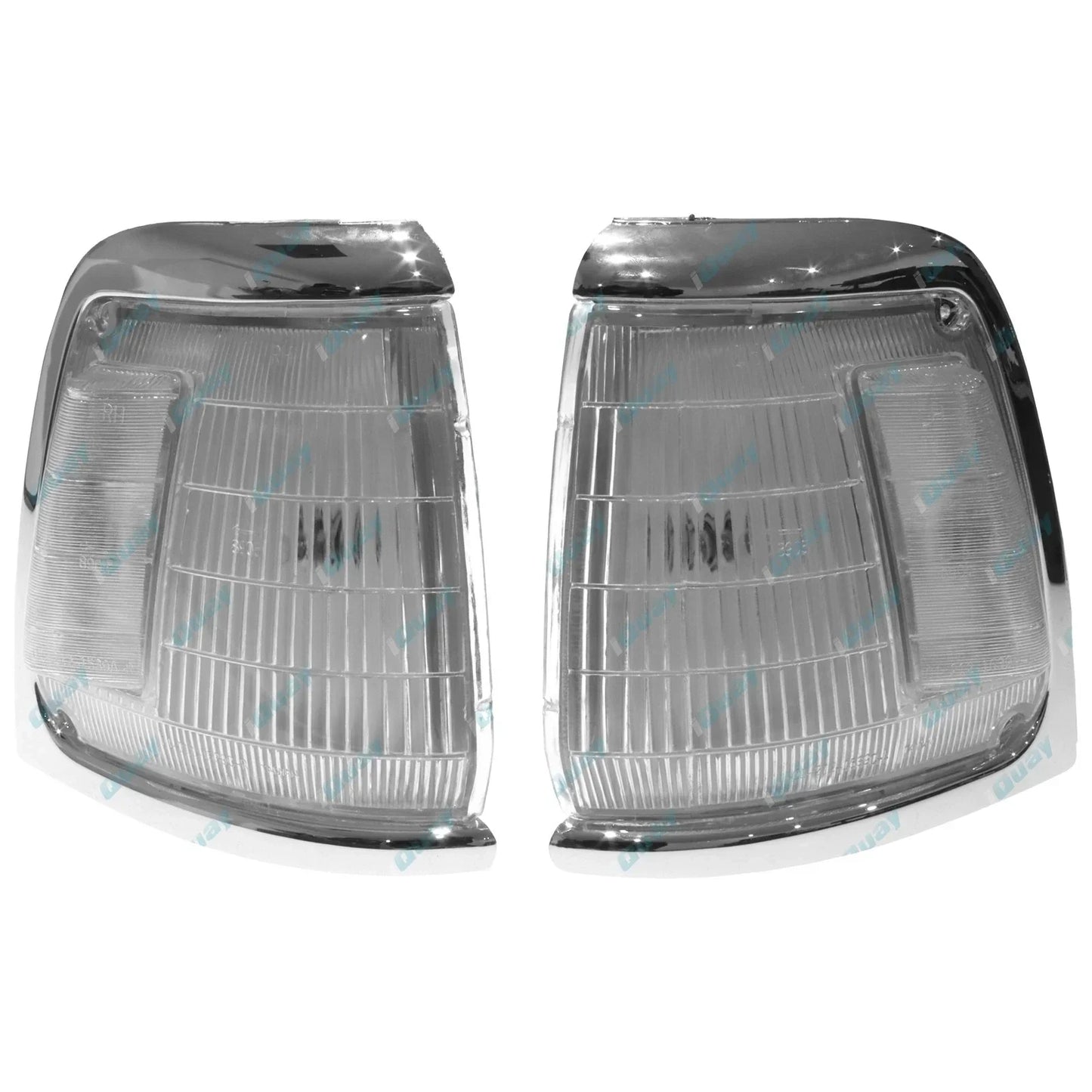 LH+RH Chrome Corner Lights Pair for Toyota Hilux LN85 RN85 4cyl 2.4L 1991-1997