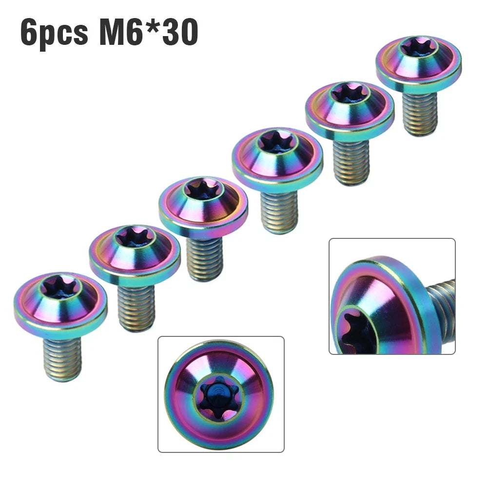 6 x M6x30mm Alloy Torx Head Screws for Motorcycle Bike