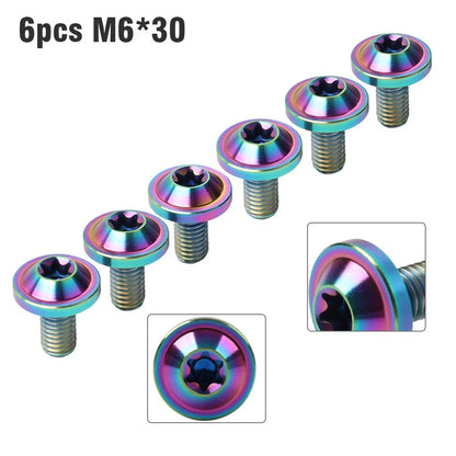 6 x M6x30mm Alloy Torx Head Screws for Motorcycle Bike