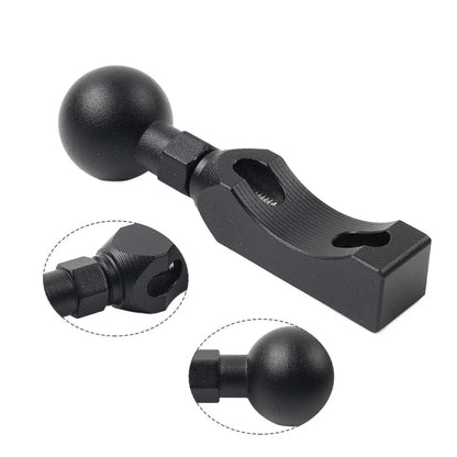 Universal Ball Head Base GPS Phone Holder Clamp for Motorcycle - Black