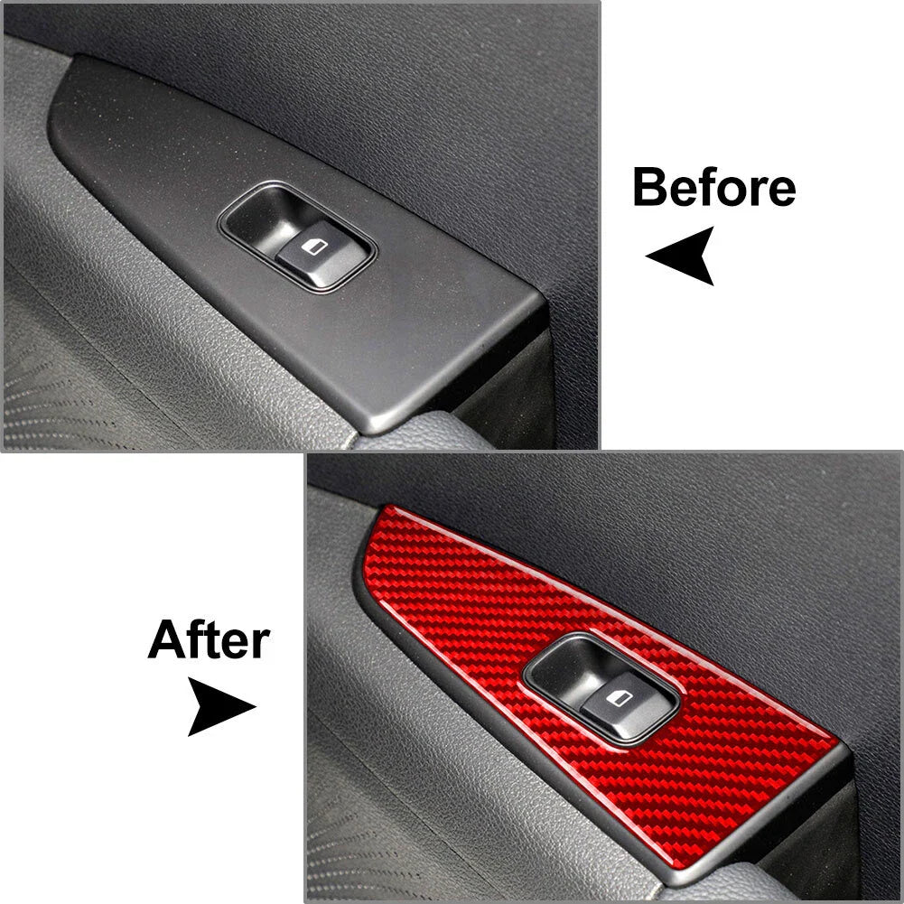 Carbon Fiber Window Lift Switch Panel Cover for Kia Forte Cerato K3 (2019-23)