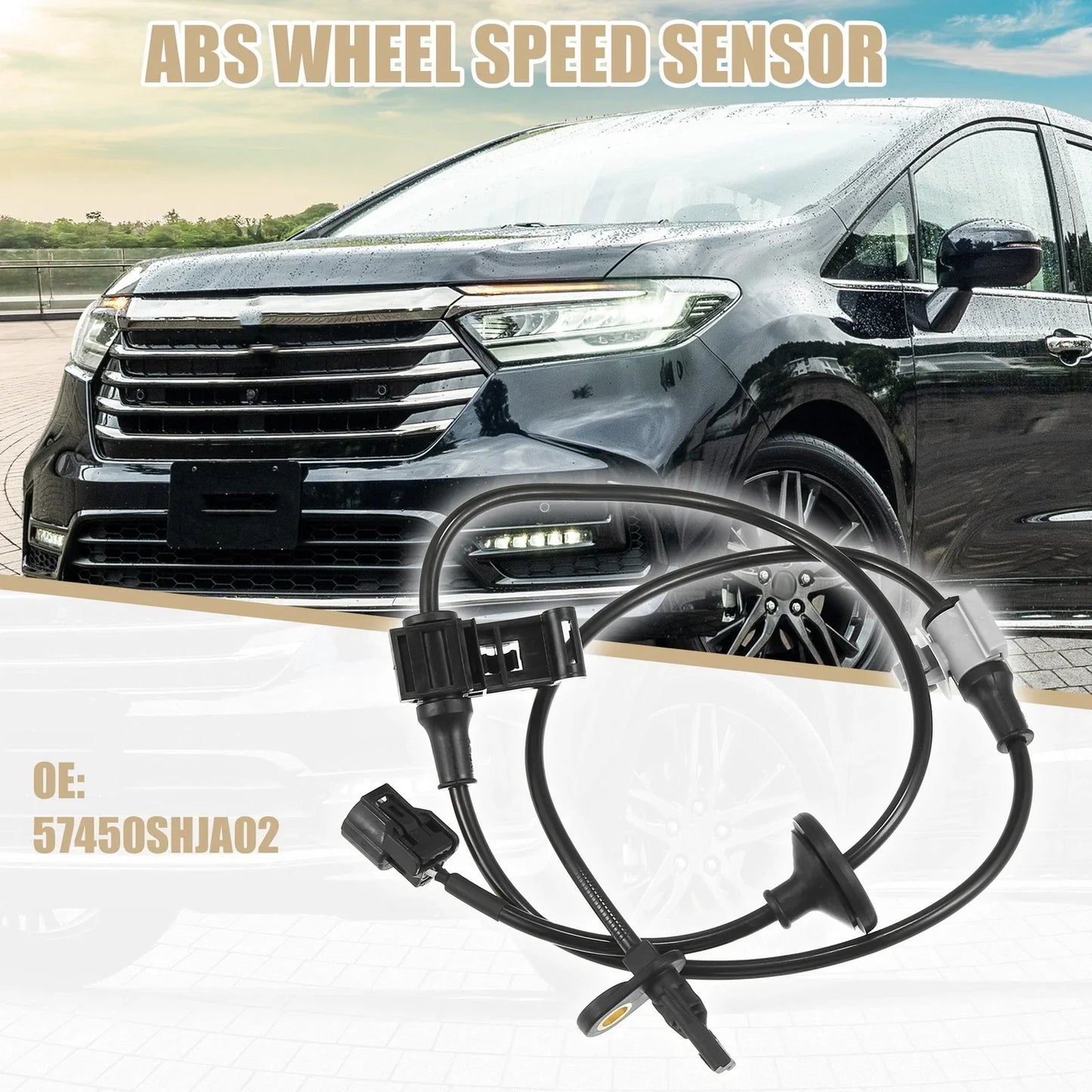 Front Right ABS Sensor for Honda Odyssey 2007-2010 V6 3.5L