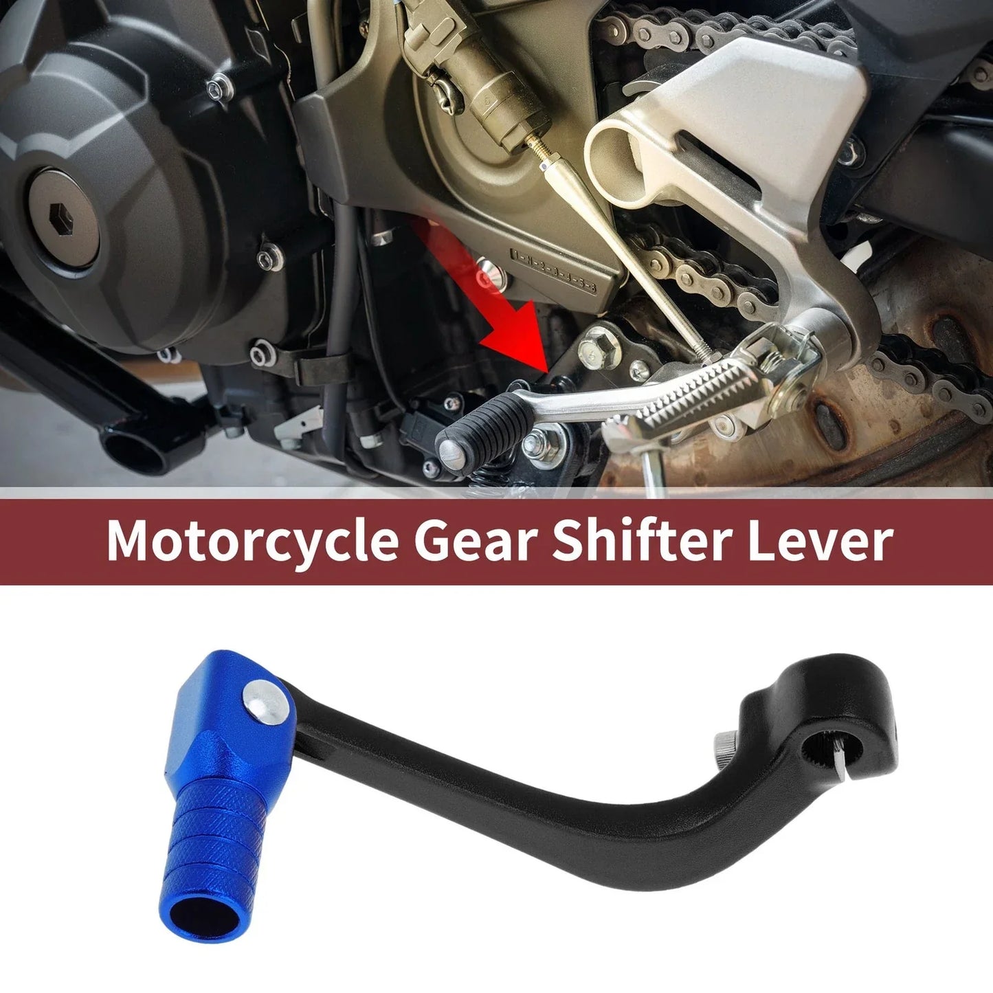 Folding Motorcycle Gear Shifter Lever for Honda CRF110F (2013-2018) Black Blue