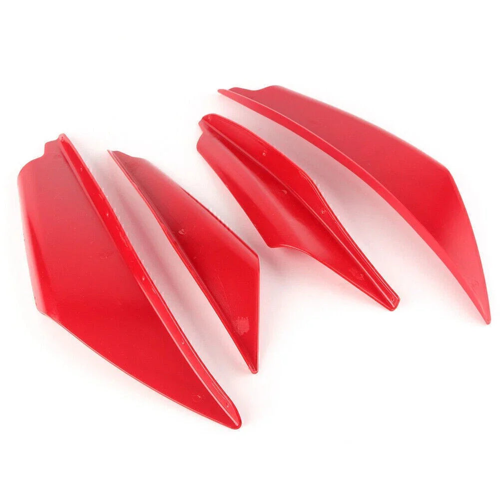 4 x Universal Front Bumper Canard Splitter Diffuser Lip Spoiler