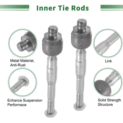 8pcs Front Suspension Kit Tie Rod Ends & Ball Joints for Honda Civic (2006-2011)
