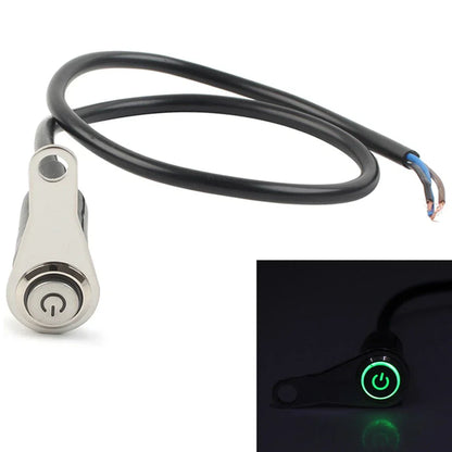 Green Push Button Headlight Fog Light Switch for Motorcycle Handlebar