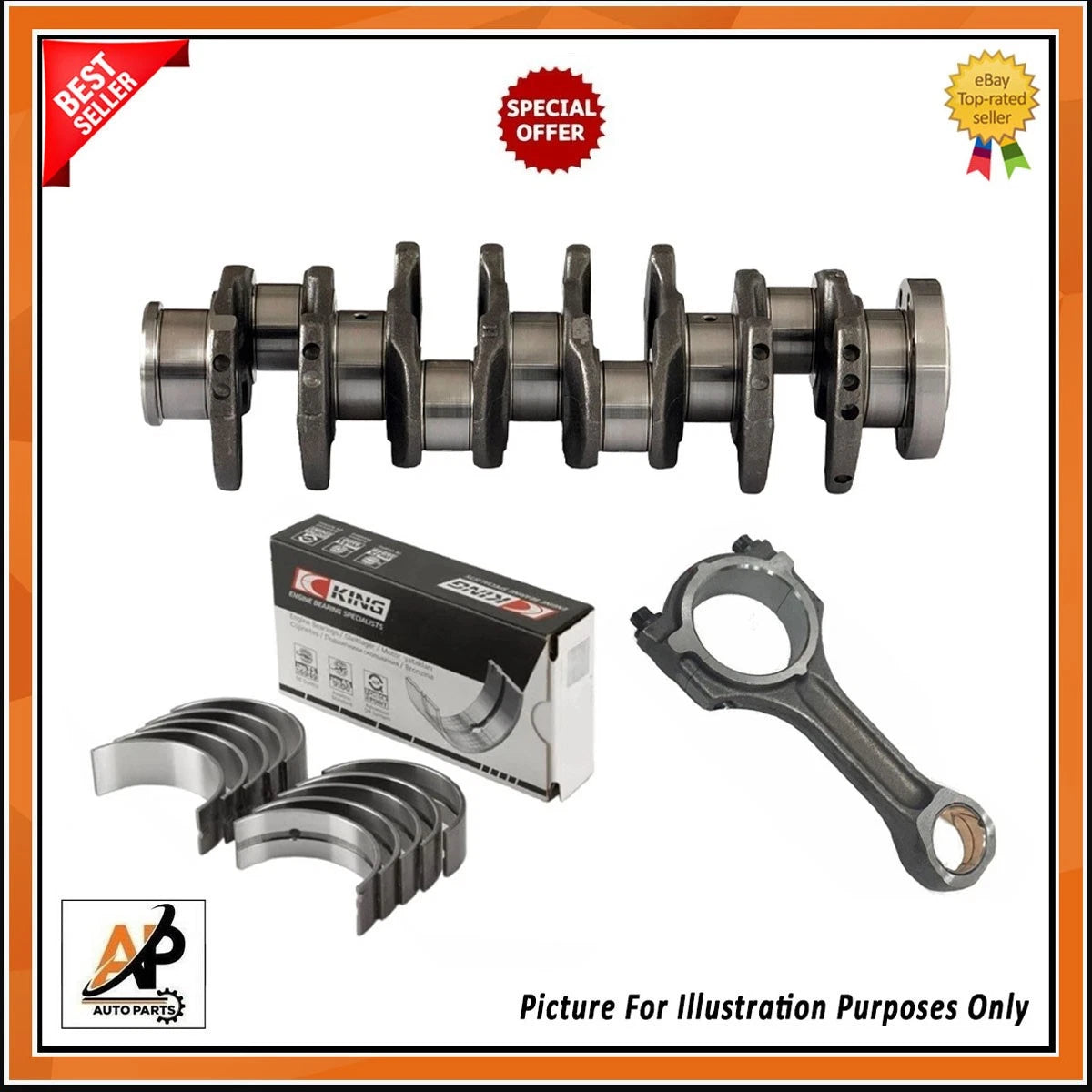 Genuine Crankshaft for Ford Transit 2.0 2.2 2.4 TDCI MK6 MK7 (2000–2023)