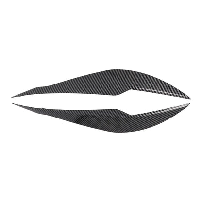 Carbon Black Eyelid Headlight Cover Set for F30 Sedan (2012–2018)