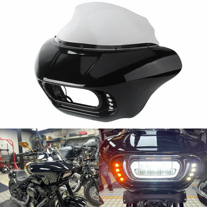 LED DRL Headlight Fairing for Harley Softail Fat Bob FXFB (2018-2023)