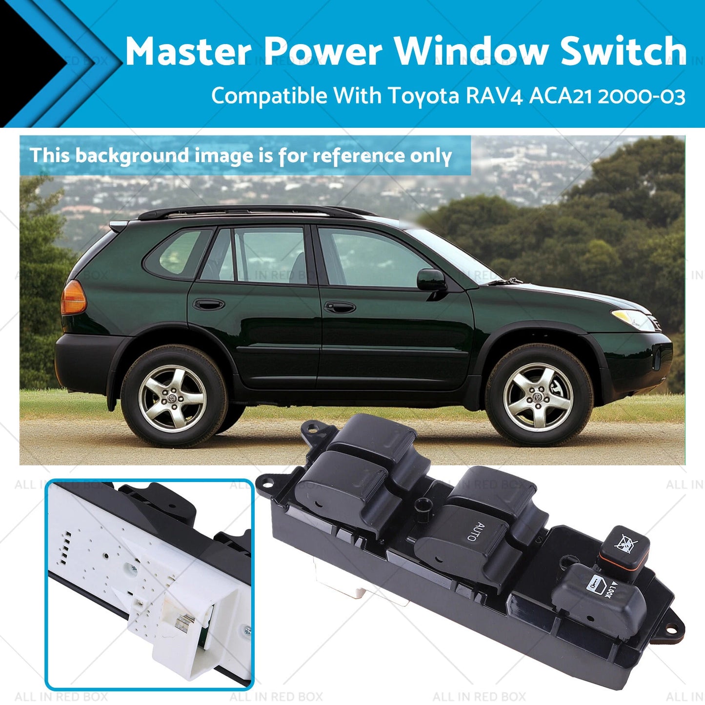 Power Window Switch Front RHD for Toyota RAV4 (2000-2003)