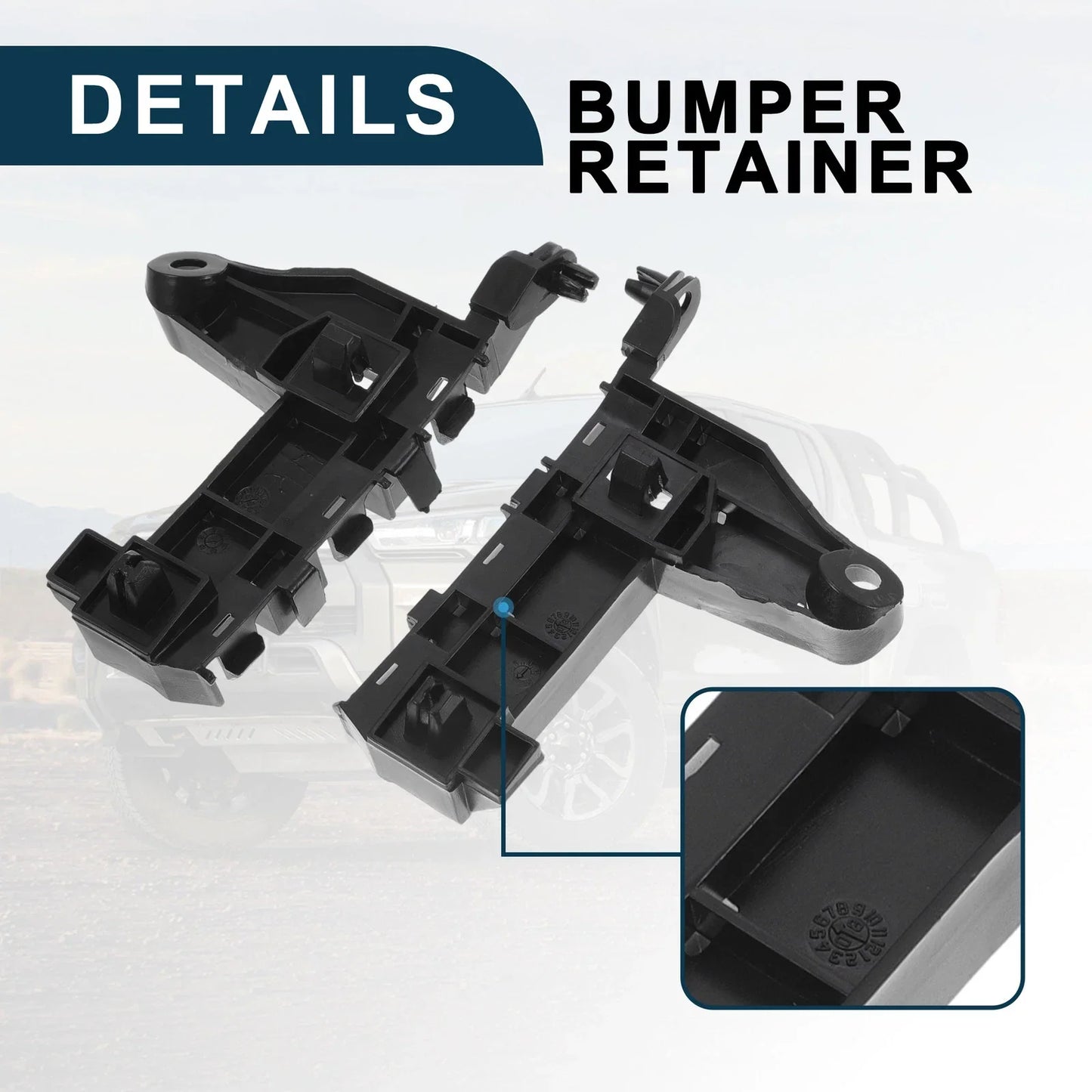 Front Bumper Retainer Bracket 2 x for Honda Jazz (2015-2020)