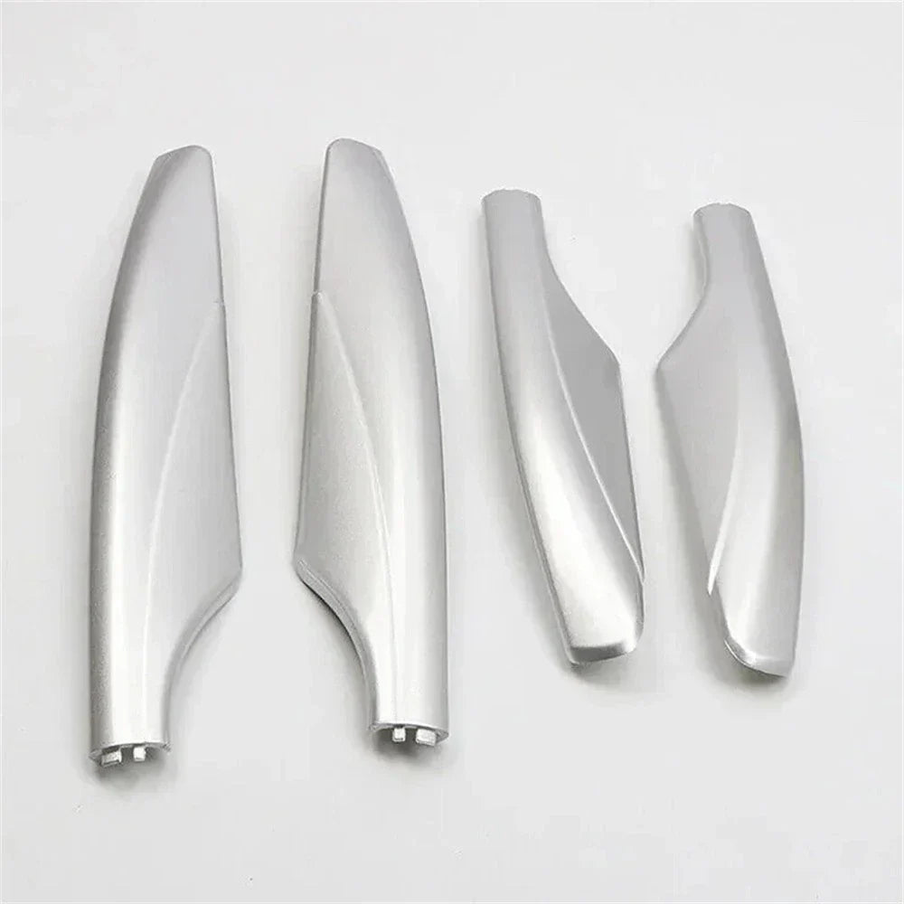 4 Pcs Roof Luggage Rack End Covers Silver for Nissan Patrol Y62 (2010-2018)