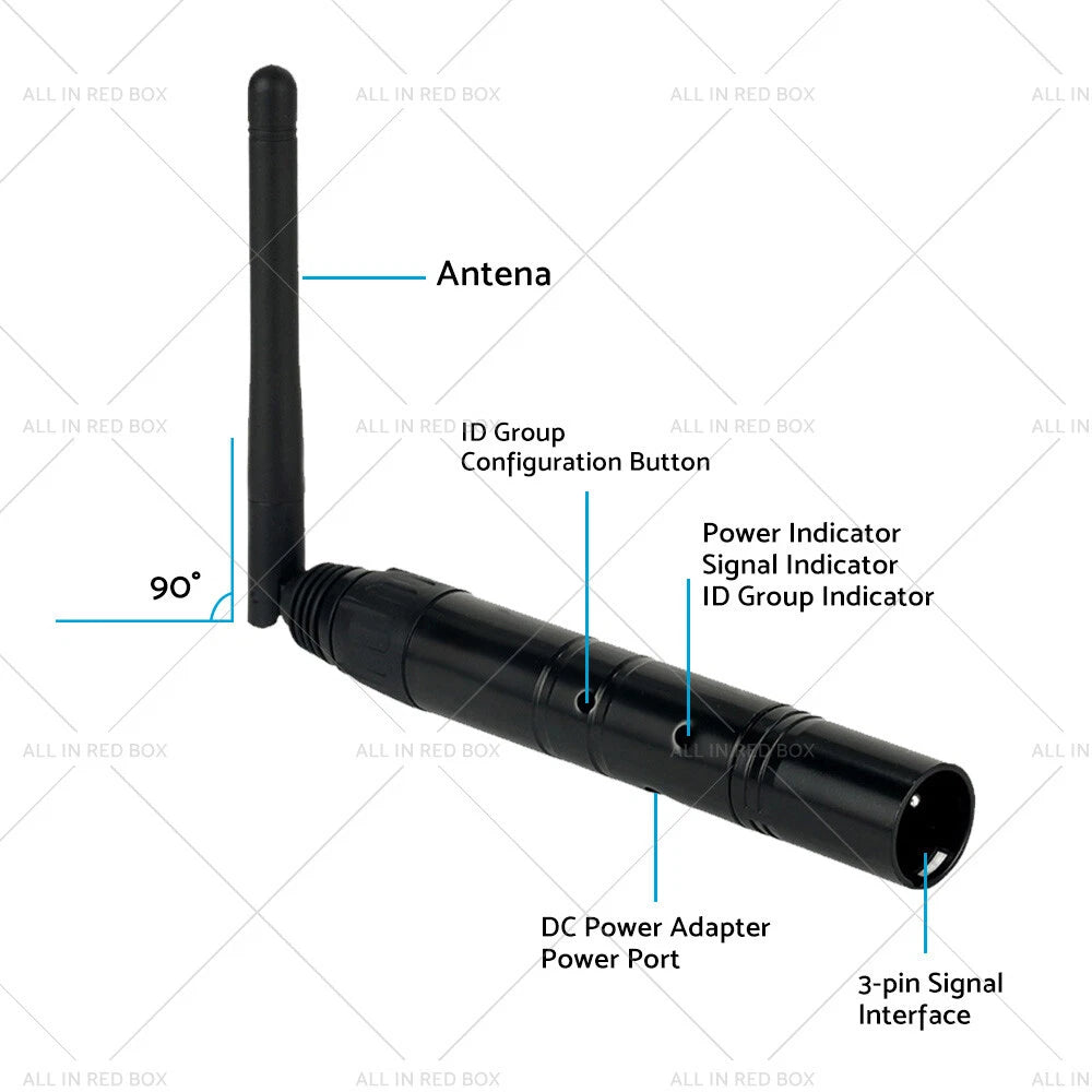 Wireless DMX 2.4G Controller XLR Receiver Transmitter for Stage DMX512