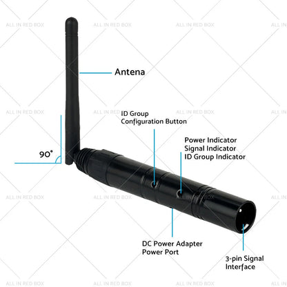 Wireless DMX 2.4G Controller XLR Receiver Transmitter for Stage DMX512