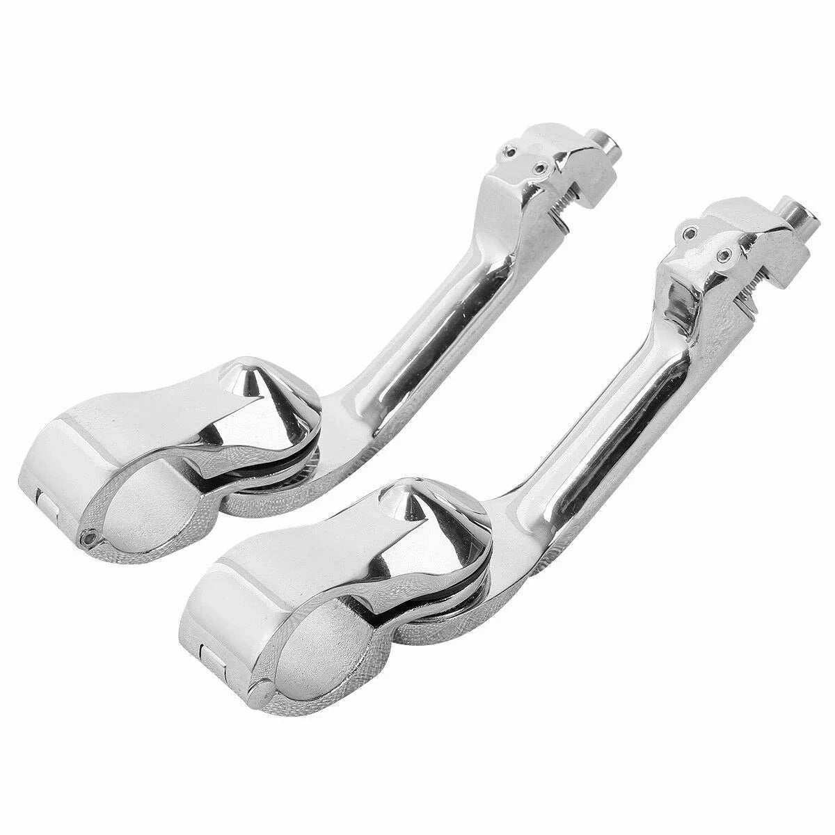 1 1/4" 32mm Long Angled Highway Bar Footpegs Mount for Harley