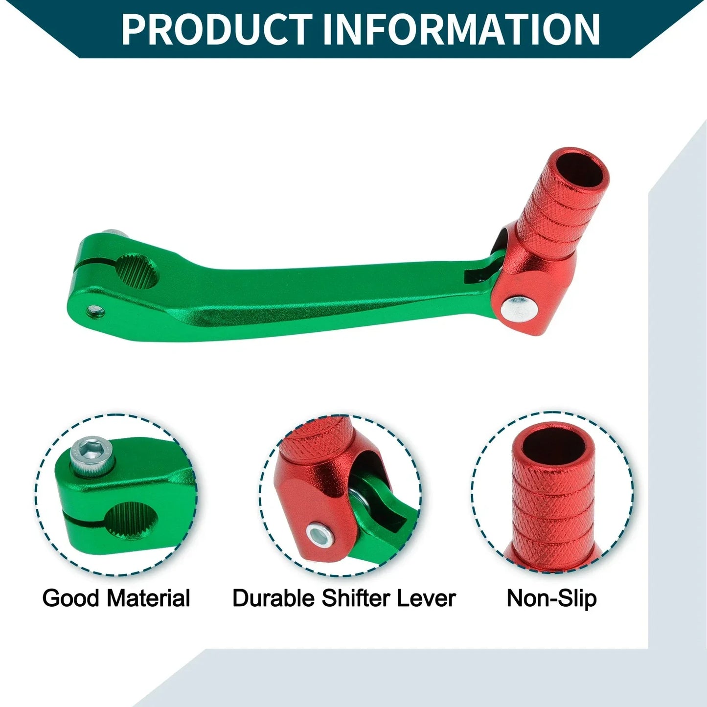 Folding Motorcycle Gear Shifter Lever for Honda CRF150F (2003-2017) Green Red