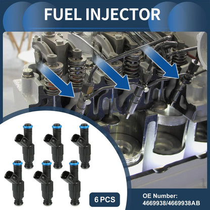 Fuel Injector 6 x Pcs for Dodge Ram 1500 5.2L (2000-2001)