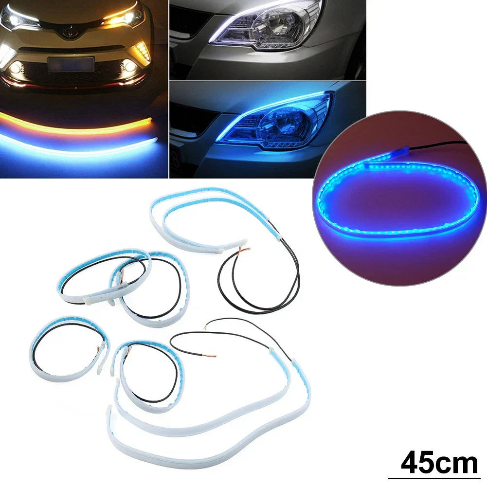 Bright Yellow Sequential DRL Strip Turn Signal Light for Car