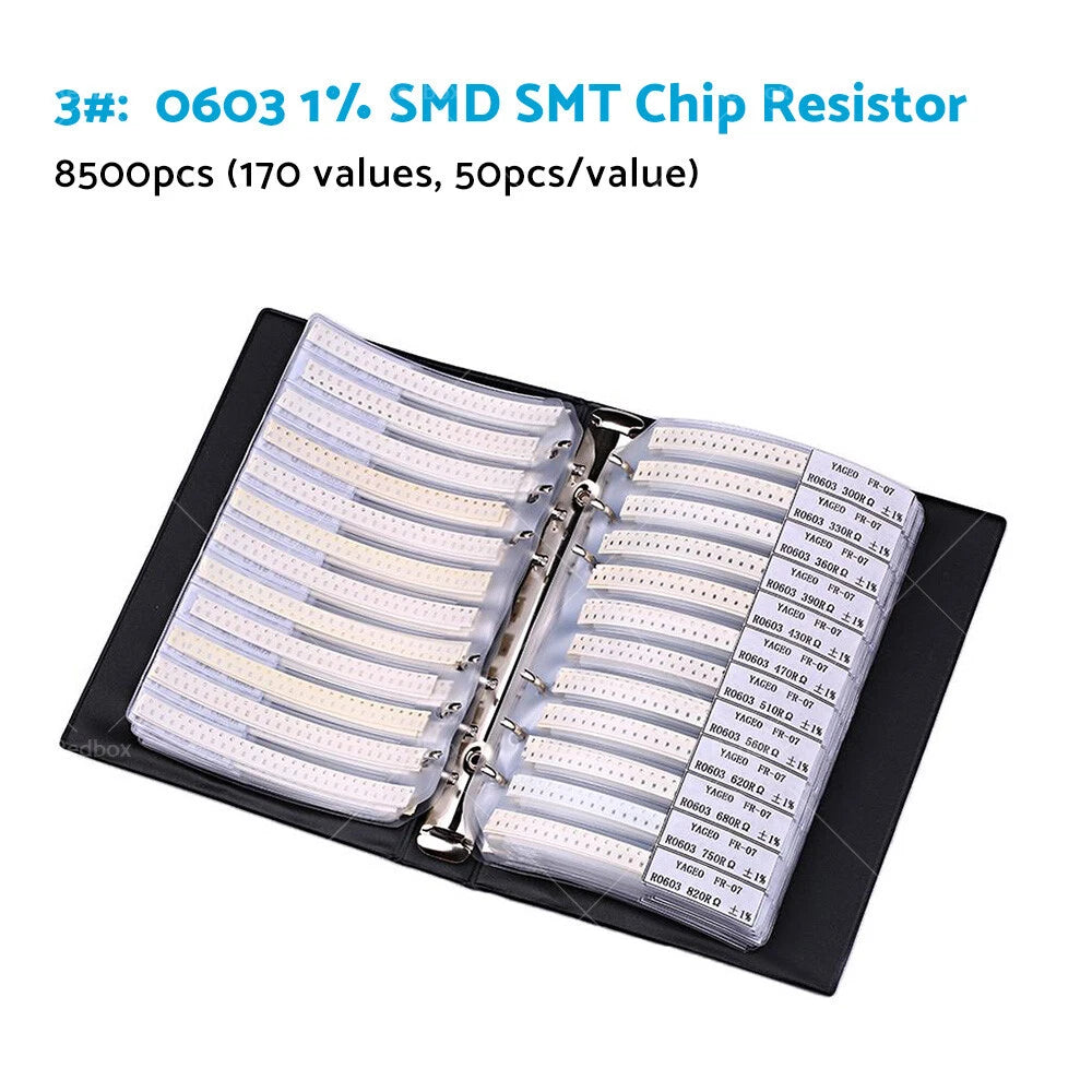 SMD/SMT Capacitor Chip Resistor Samples Book Kit 0201/0402/0603/0805/1206