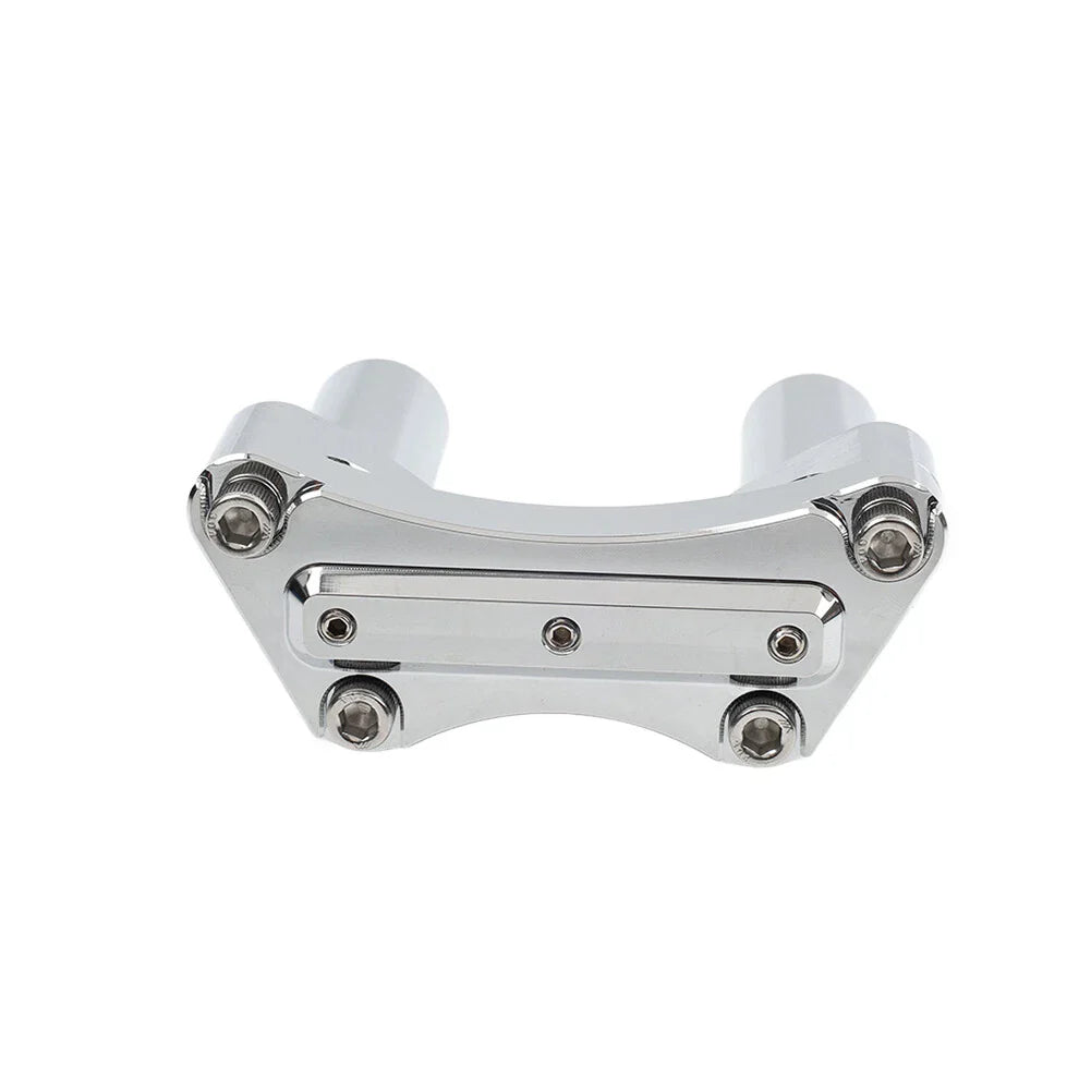 Chrome 3.5" Handlebar Riser & Top Clamp for Harley Dyna, Road Glide (2006-2023)