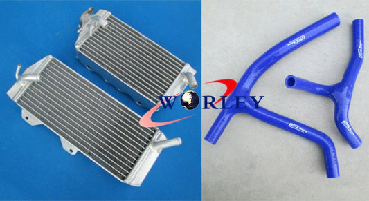 Aluminum Radiator & Green Silicone Hose for Kawasaki KX450F KXF450 (2006-2008)