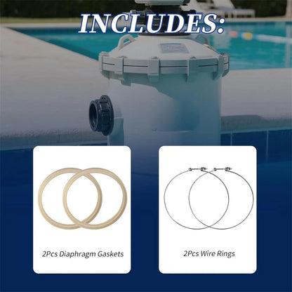 Diaphragm Gaskets with Rings for Hayward ECX5000G, Perflex EC40AC