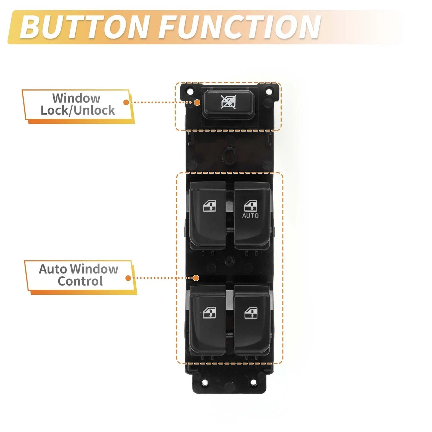 Front Right Power Window Switch for Hyundai i20 (2008-2013)