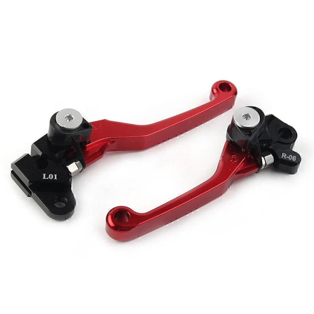 RED Pivot Brake Clutch Levers for HONDA CRF125R CRF150R CRF250R CRF450R (97-21)