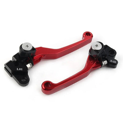 RED Pivot Brake Clutch Levers for HONDA CRF125R CRF150R CRF250R CRF450R (97-21)