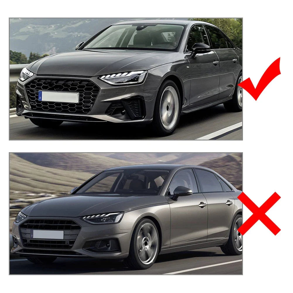 Gloss Black Front Bumper Fog Light Grille for Audi A4L (2020-2022)