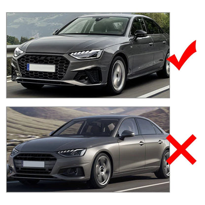Gloss Black Front Bumper Fog Light Grille for Audi A4L (2020-2022)