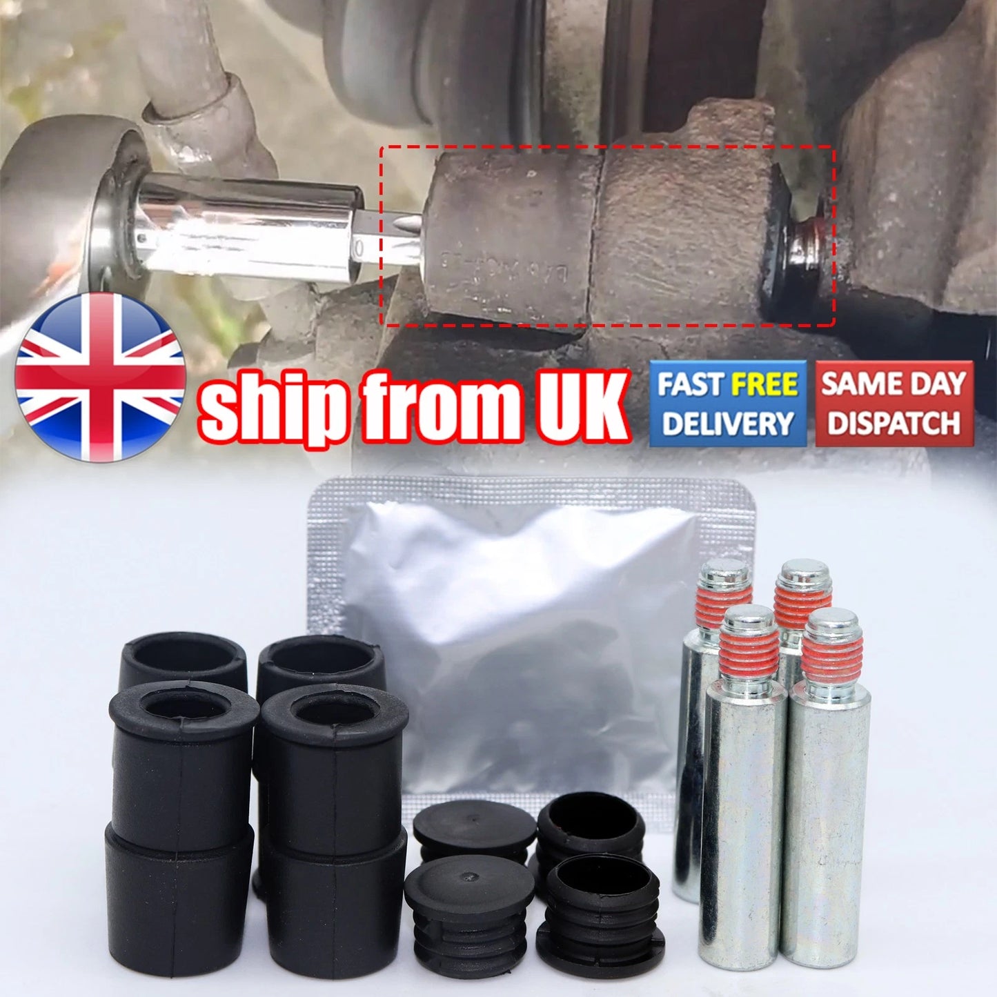 Brake Caliper Slider Guide Pin Kit Rear Left Right for Ford Kuga MK2 (2012–2020)
