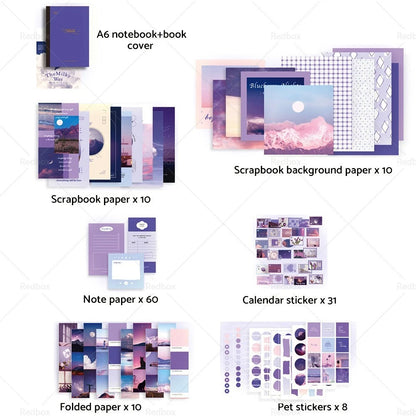 4 x Vintage Aesthetic Scrapbook Art Journaling Supplies & Stationery