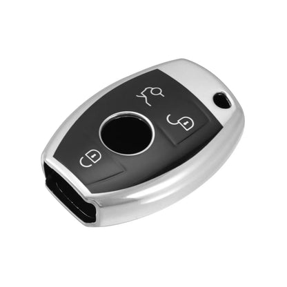 Car Key Fob Cover Remote Case Silver for Mercedes Benz C E S M CLS G