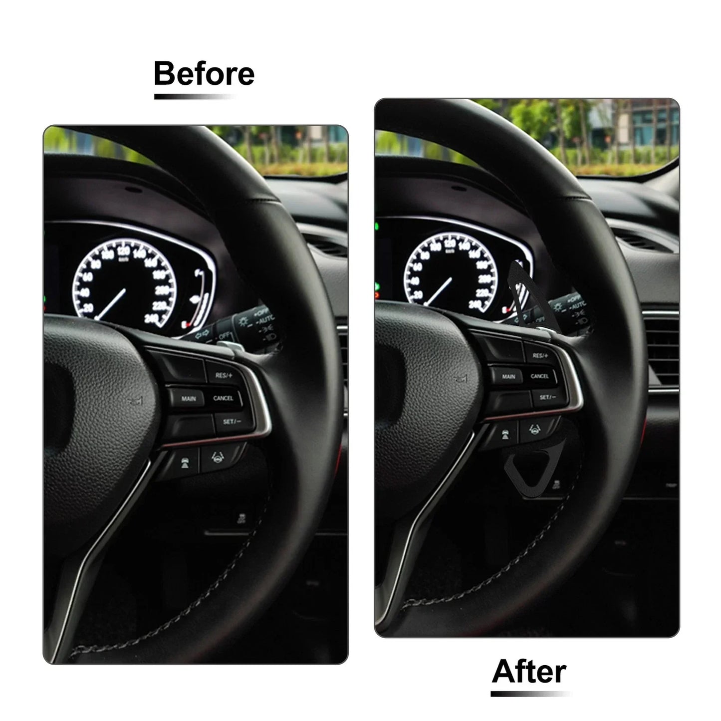 Paddle Shifter 2 x Aluminum Alloy Black for Honda Spirior Odyssey (2015-2018)