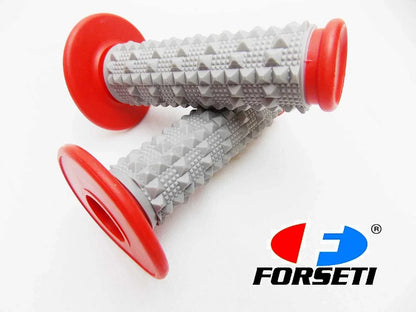 Top Handlebar Grip Set for Suzuki RMX450 (2010-2019) - Red Grey Diamond