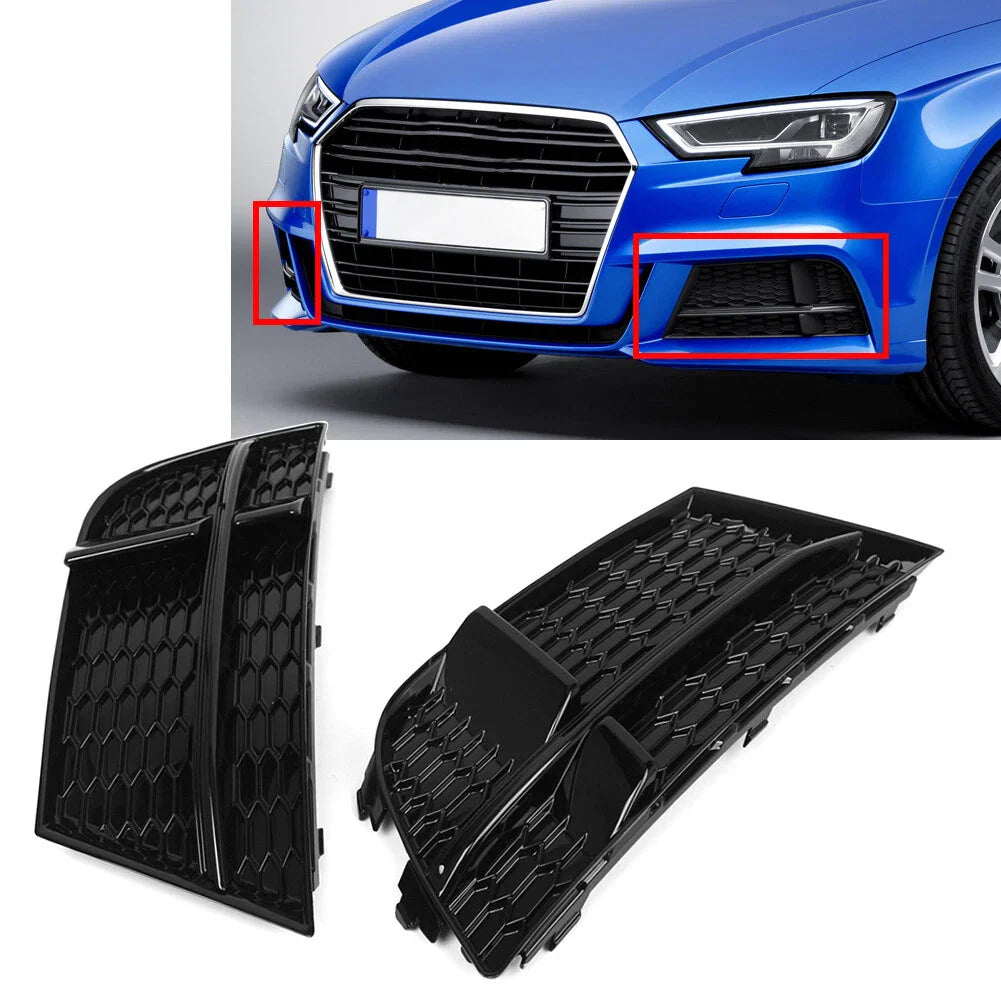 Honeycomb Front Bumper Fog Light Grille for Audi A3 S3 (2006-2013)