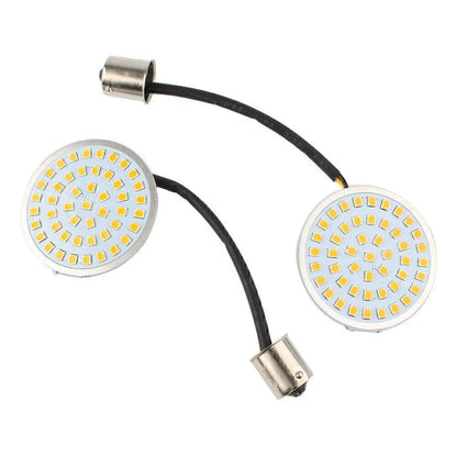1156 Amber LED Turn Signal Inserts for Harley Davidson Motorcycle