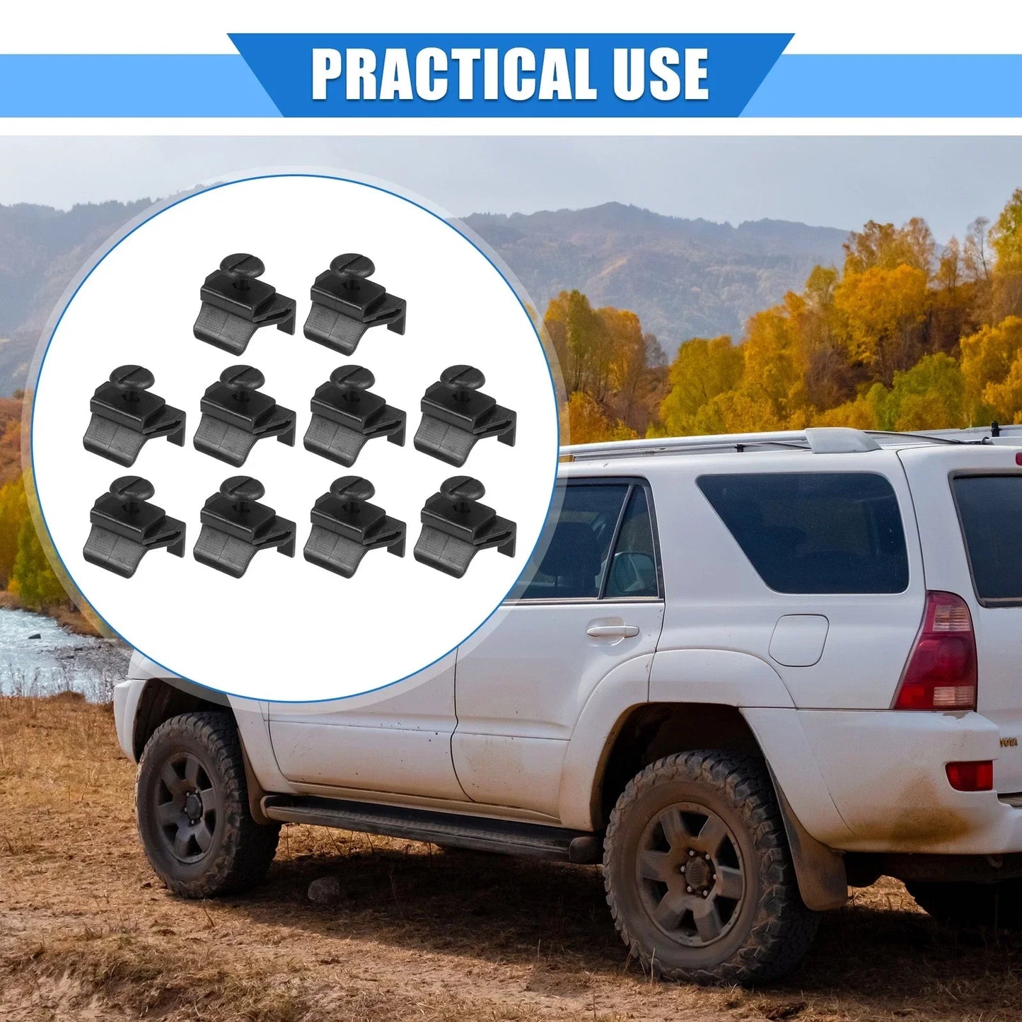 Car Front Fender Bumper Cover Clip & Pin Set for Toyota Camry (2004-2011)